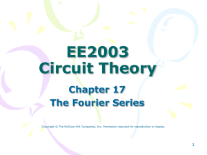 EE2003 Circuit Theory Chapter 17 The Fourier Series