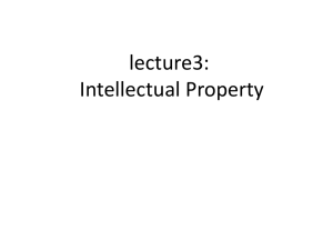 lecture3: Intellectual Property