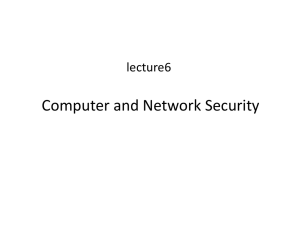 Computer and Network Security lecture6