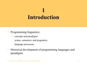 1 Introduction  Programming linguistics: