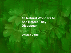 10 Natural Wonders to See Before They Disappear
