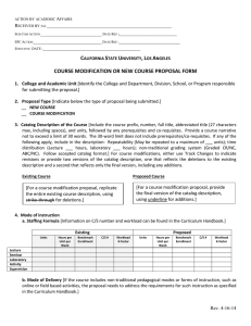 Course Modification or New Course Proposal Form