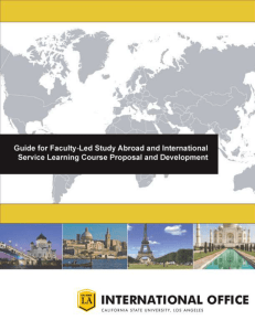 Guide for Faculty-Led Study Abroad and International Service Learning Course Proposal Development