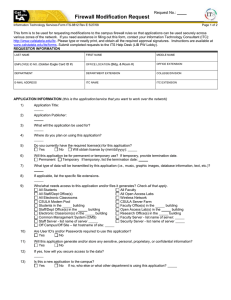 Firewall Modification Request