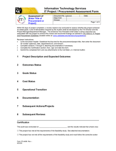 IT Project/Procurement Assessment Form