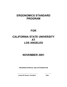 Ergonomics Program