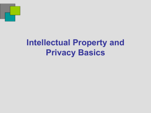 Lecture: IP and privacy, legal context