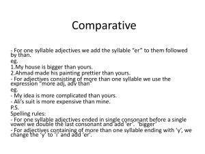 Comparision & Superlative