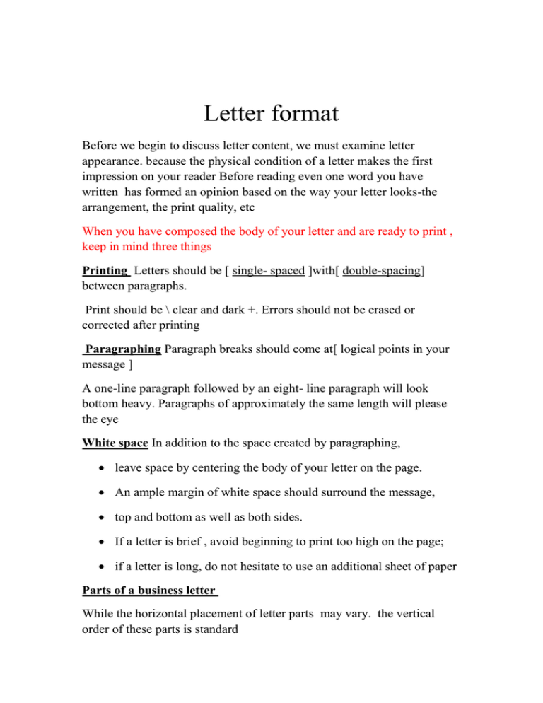 do cover letter need to be double spaced