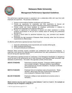 Management Performance Appraisal