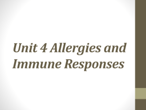Unit 4 Allergies and Immune Responses