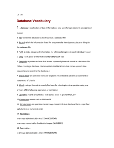 database definition