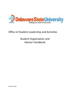 Student Organization and Advisor Handbook