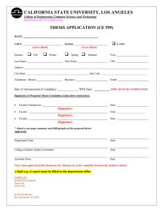 Thesis Application CE 599