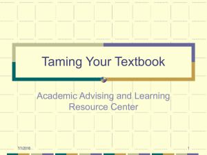 Taming Your Textbook