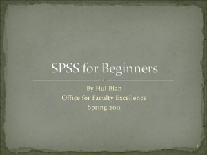 SPSS beginners