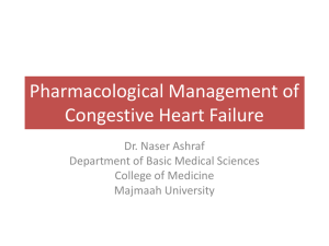 Pharmacotherapy of Congestive Heart Failure