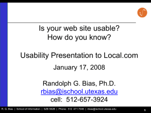 Is your web site usable? How do you know? January 17, 2008