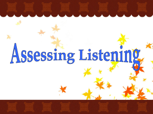 Testing Listening