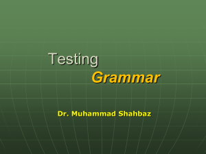 Testing Grammar
