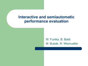 Interactive and semiautomatic performance evaluation