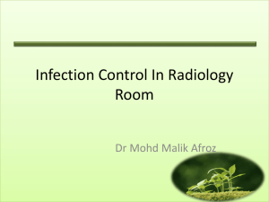 Infection control in radiology room