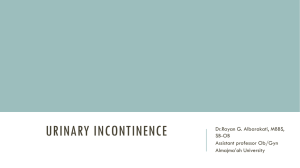 urine incontinence