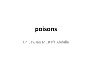 poisons Dr. Sawsan Mustafa Abdalla