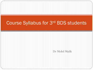 course schedule 323 mds