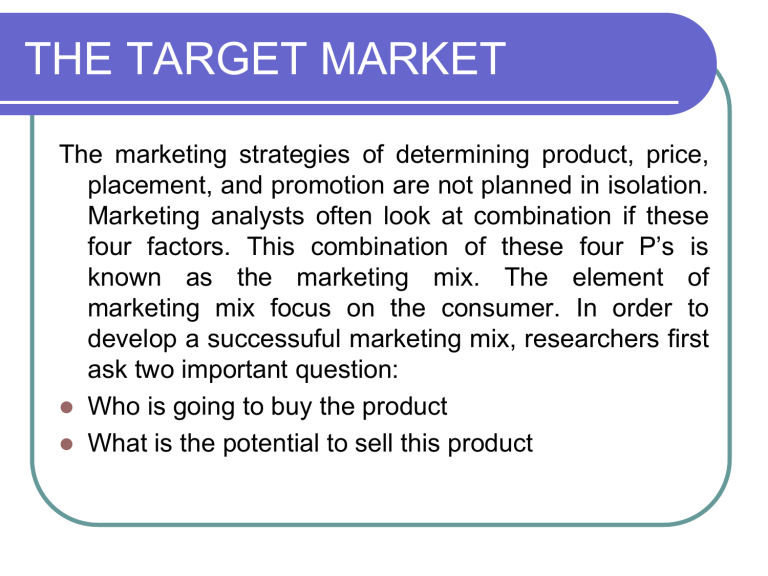 target market definition research