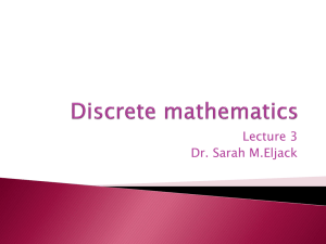 Lecture 3 Dr. Sarah M.Eljack