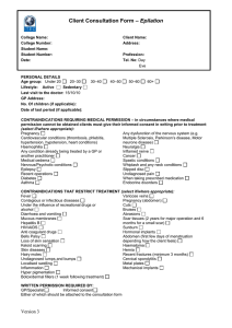 Epilation Client Consultation Form