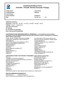Treatment Evidence Form – Provide Thermal Auricular Therapy Unit 844