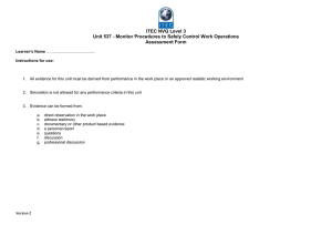 ITEC NVQ Level 3 Assessment Form