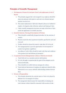 Principles of Scientific Management