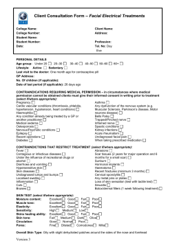 Microdermabrasion Client Consultation Form