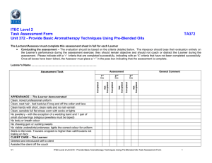 ITEC Level 2 Task Assessment Form  TA372