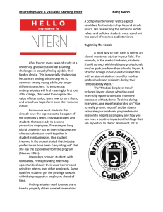 Internships Are a Valuable Starting Point     ...