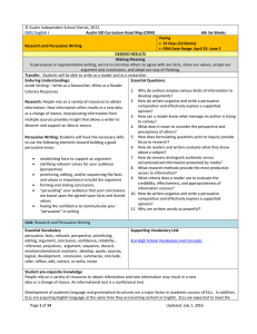 6th 6 Weeks ESOL Curriculum Road Map (CRM)