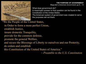 Preamble to the US Constitution slide.ppt