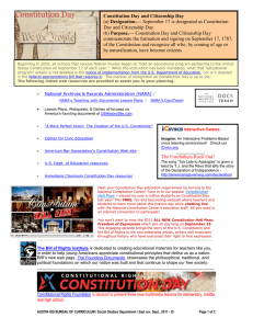 Constitution Day / Celebrate Freedom Week directory of resources