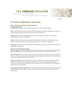 U.S. Policy in Afghanistan - Teacher plan.doc