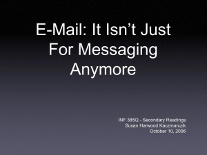 Mail: It Isn’t Just E- For Messaging Anymore