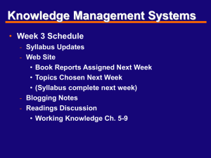 Knowledge Management and Technology