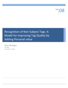 Recognition of Non-Subject Tags: A Model for Improving Tag Quality by Adding Personal Value