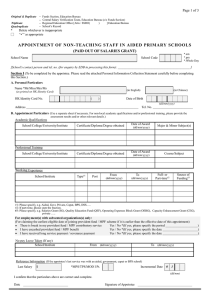 APPOINT ME NT O F  NO N -TEACHI NG... (PAID OUT OF SALARIES GRANT) Page 1 of 3