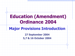 An Introduction to Major Provisions of the Amendment Ordinance