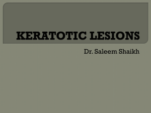 keratotic lesions