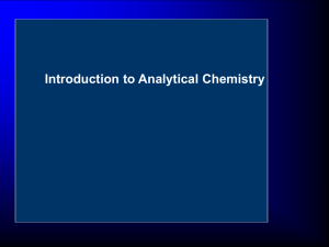 Introduction to Analytical Chemistry