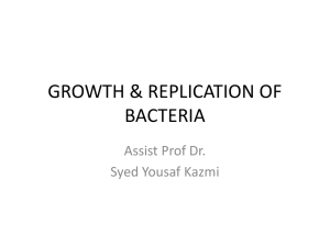 Growth & Replication of Bacteria